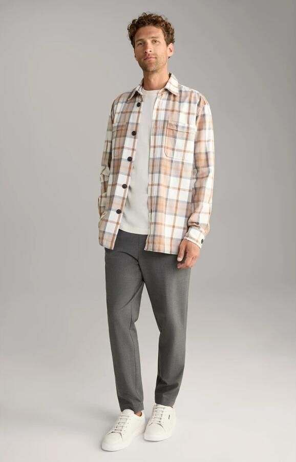 Joop! Geruite katoenen overhemd in lichte bruine tinten Beige Heren - Foto 5