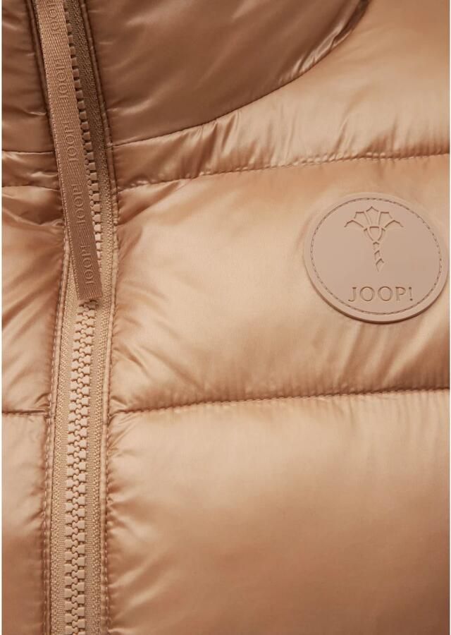 Joop! Gewatteerde hoge hals damesvest Beige Dames