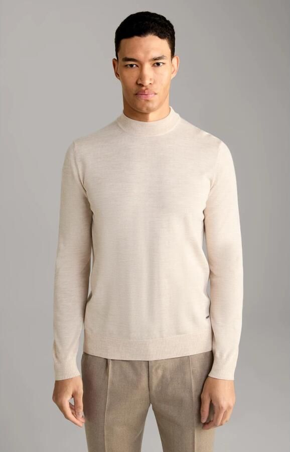 JOOP! Collection Gebreide pullover van scheerwol met opstaande kraag model 'Davide' - Foto 3