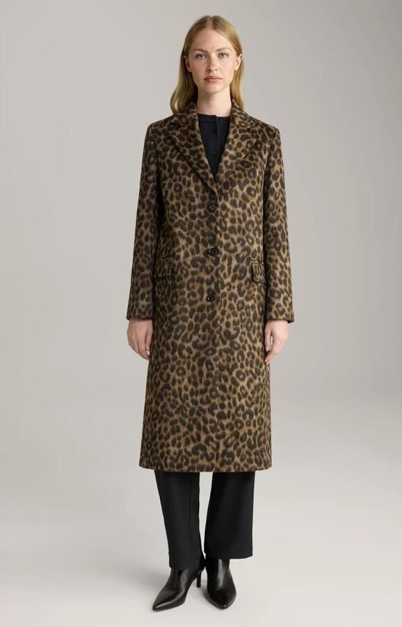 Joop! Luipaardprint Klassieke Stijl Jas Brown Dames - Foto 4