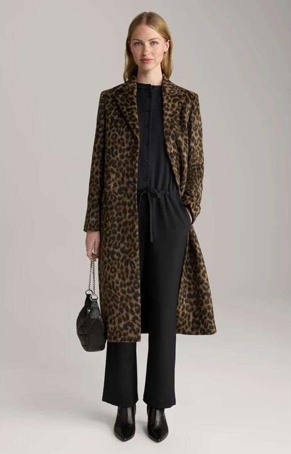 Joop! Luipaardprint Klassieke Stijl Jas Brown Dames - Foto 6