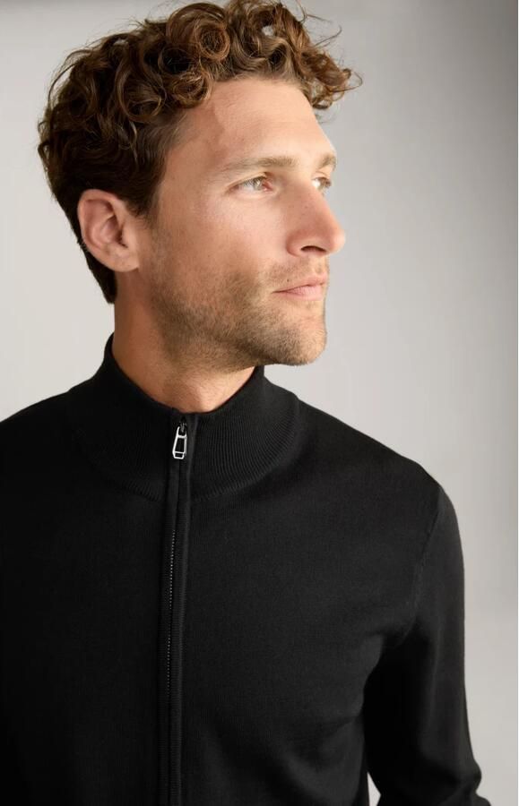 JOOP! Collection Gebreid jack van scheerwol met opstaande kraag model 'Davis' - Foto 3