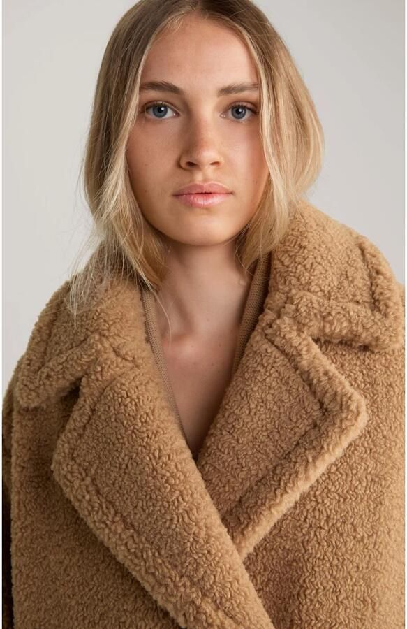 Joop! Zandbruine Teddy Bontjas Beige Dames