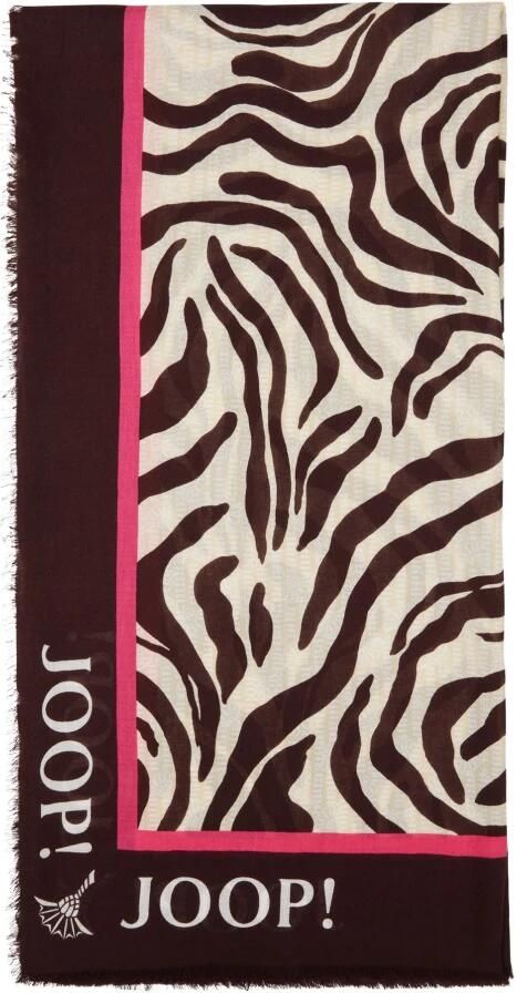 Joop! Zebra Patroon Sjaal met Roze Accents Multicolor Dames - Foto 4