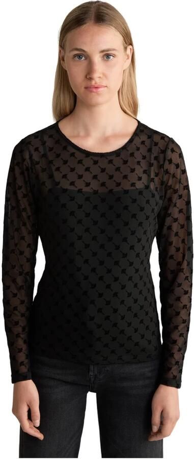 Joop! Shirt met lange mouwen in semi-transparant design - Foto 5