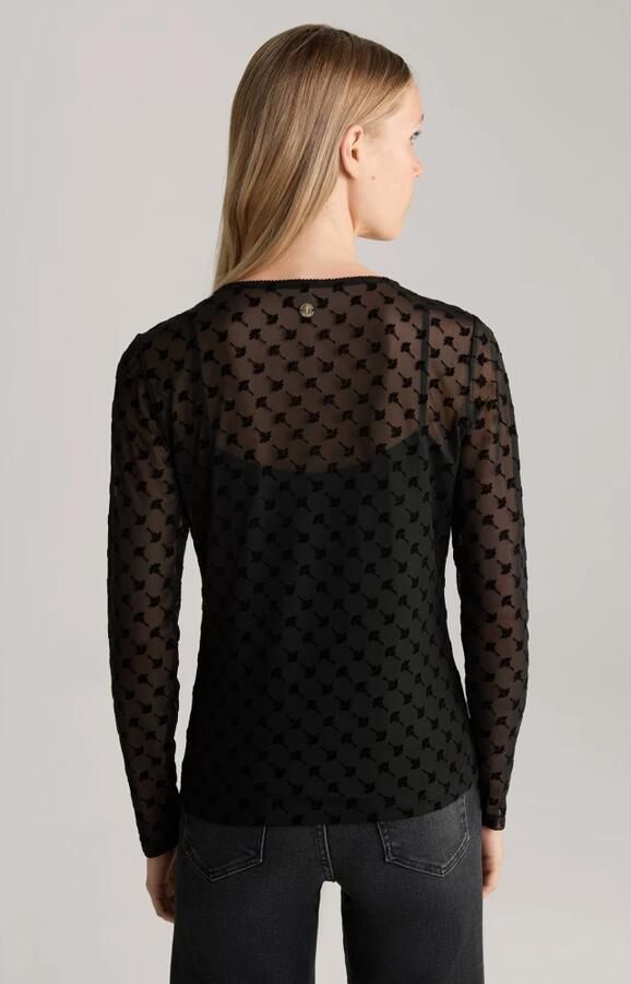 Joop! Shirt met lange mouwen in semi-transparant design - Foto 4