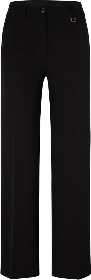 Joop! Zwarte rechte damesbroek met elastische tailleband Black Dames - Foto 6