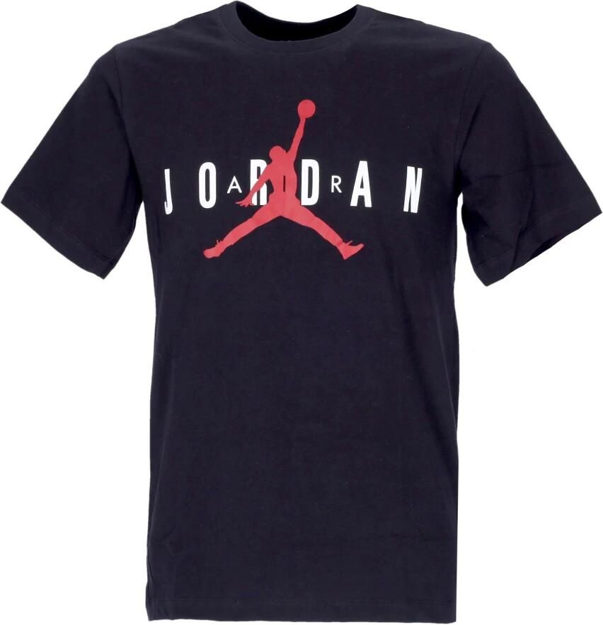 Jordan Air Wordmark T-shirt Zwart Wit Rood Black Heren - Foto 2
