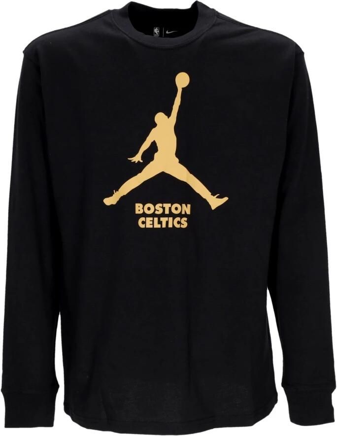Jordan Boston Celtics Essential NBA-herenshirt met lange mouwen Zwart