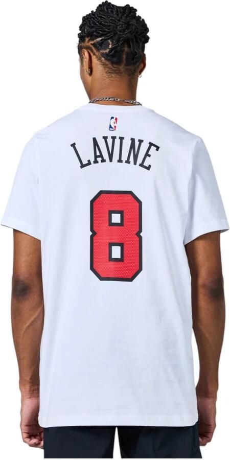 Nike Chicago Bulls NBA Tee Zach Lavine White Heren - Foto 3