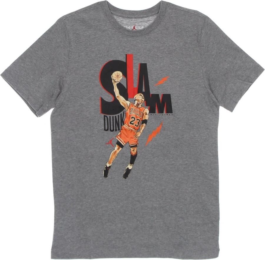 Jordan Crew Neck T-shirt Regular fit Print Gray Heren