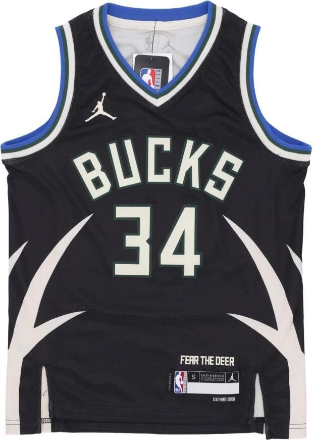 Jordan Milwaukee Bucks Statement Edition Swingman Dri-FIT NBA jersey voor heren Zwart - Foto 3