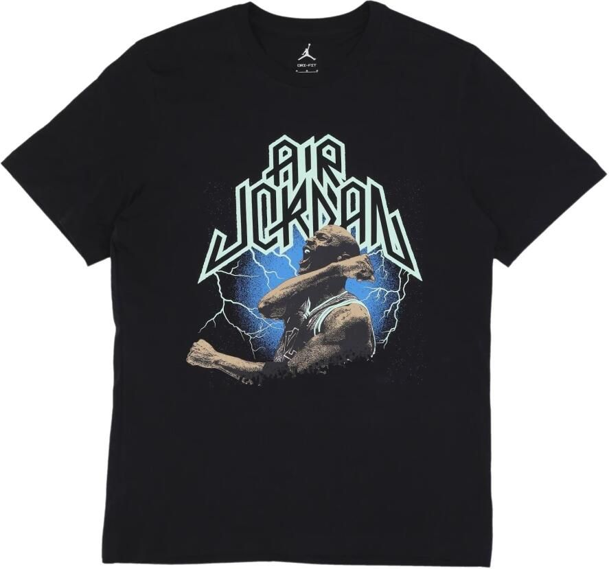 Jordan Grafisch T-shirt Zwart mint Foam Korte Mouw Black Heren