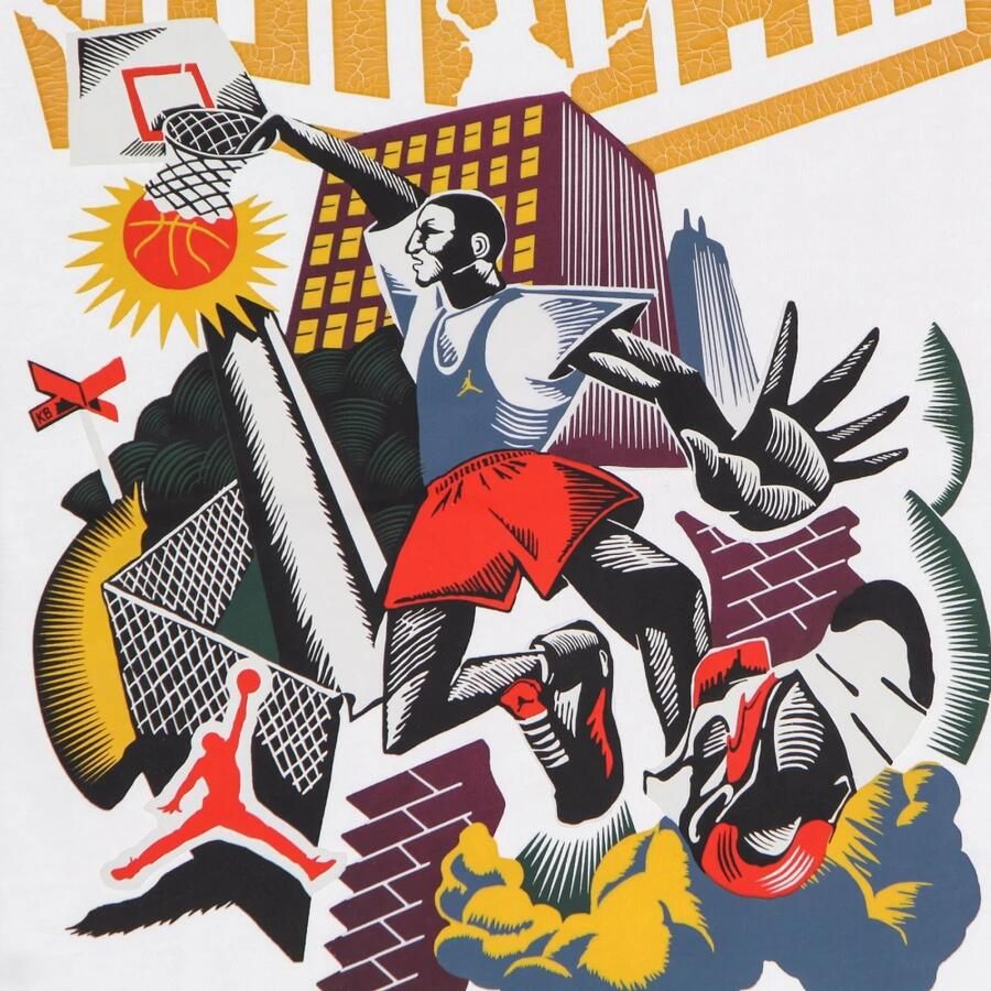 Jordan Grafische Crew Neck T-shirt White Heren