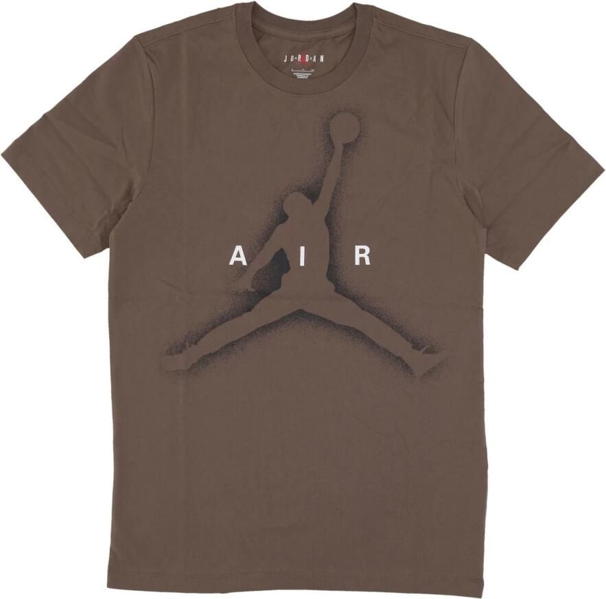 Jordan Grafische Tee met Jumpman Air Logo Brown Heren