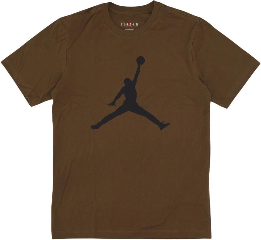 Jordan Jumpman Crew T-Shirt Licht Olijf Zwart Brown Dames