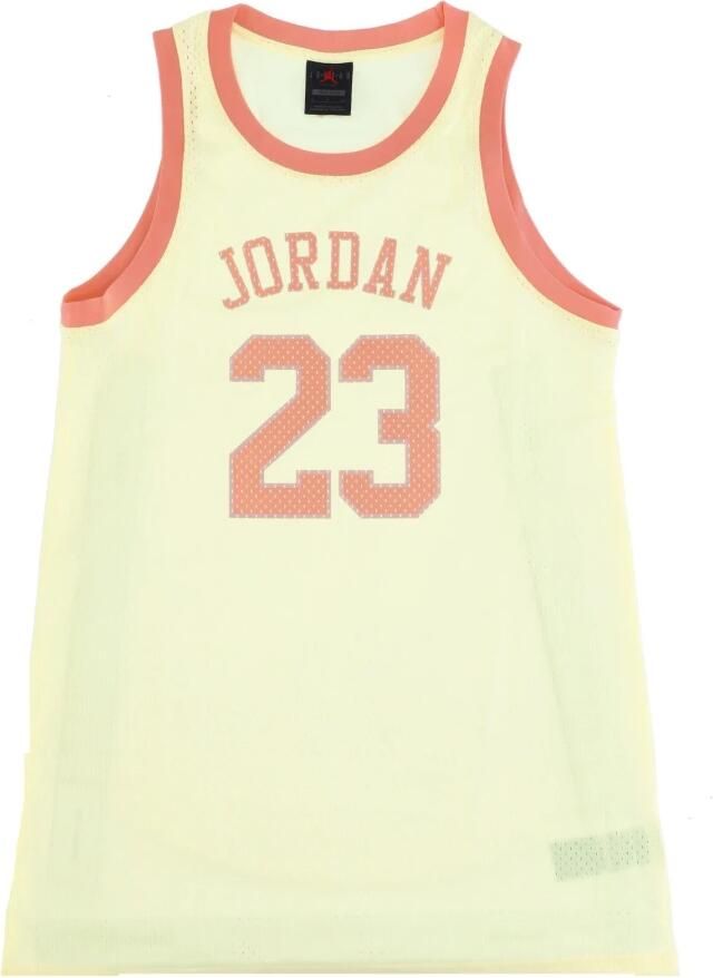 Jordan Mesh Crew Neck Mouwloze Jurk Yellow Dames - Foto 3