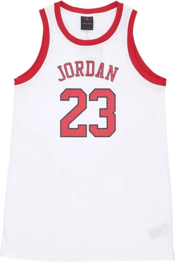 Jordan Mouwloze Mesh Heritage Jurk Kern White Dames