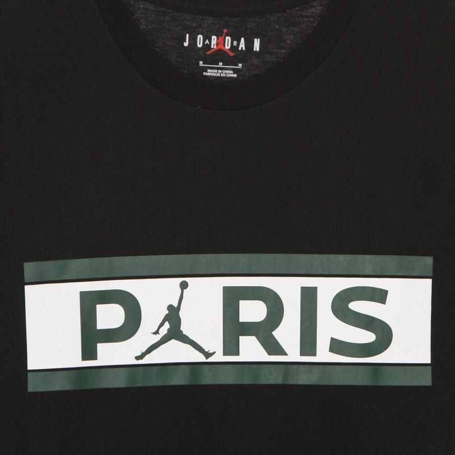 Jordan Paris Saint Germain Wordmark Tee Zwart Black Heren