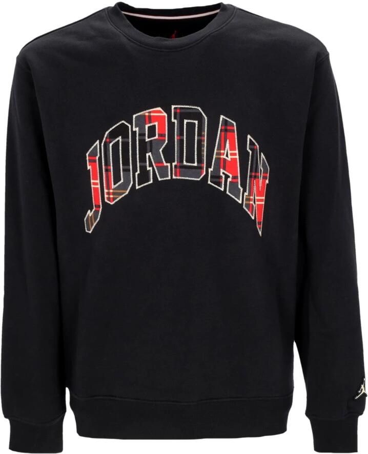Jordan Essential Holiday Fleecetop met ronde hals voor heren Zwart