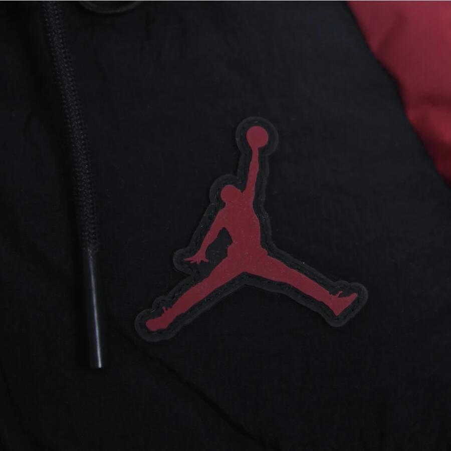 Jordan Zwarte gewatteerde jas met capuchon Black Heren