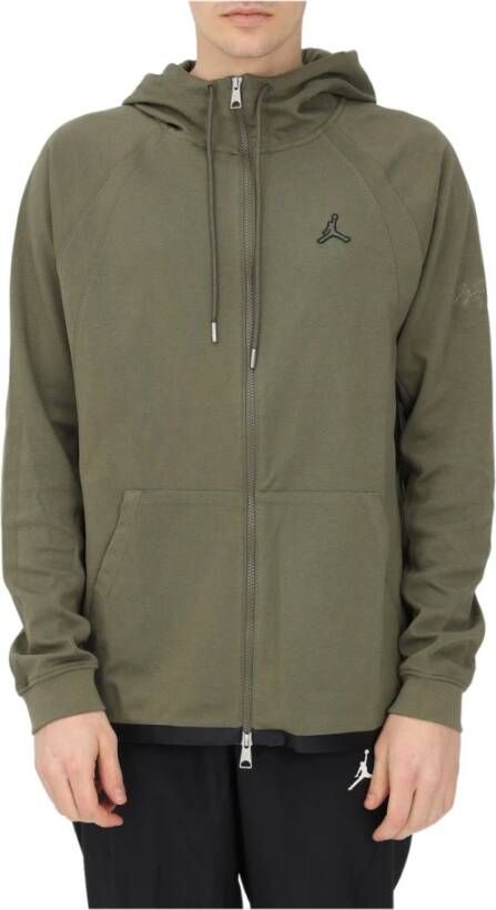 Jordan Essentials Zip Hoodie Warmup Jacket Green Heren