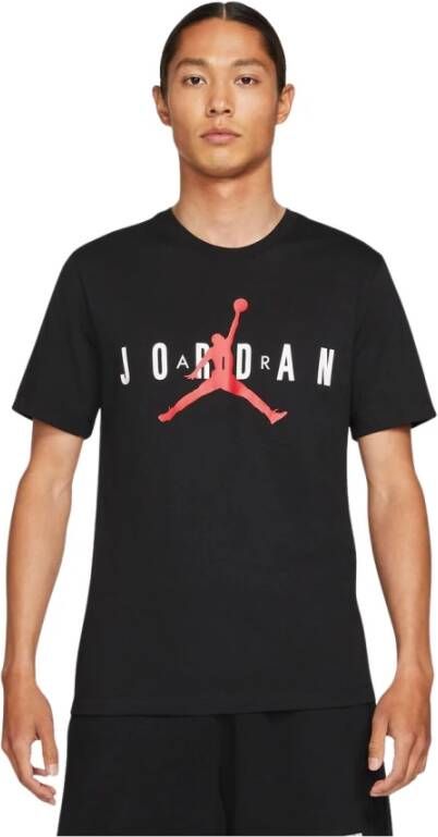 Jordan Air Stretch Crew T-shirts Kleding black white black maat: XL beschikbare maaten:S M L XL