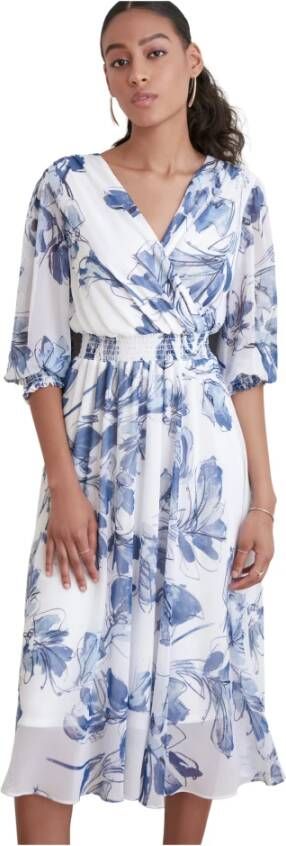 Joseph Ribkoff Bloemen wikkeljurk Blauw Dames