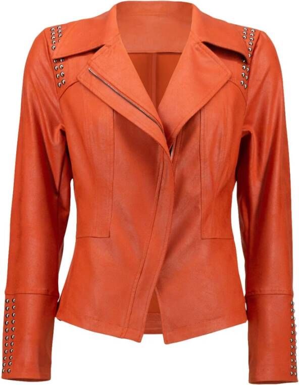 Joseph Ribkoff Leather Jackets Oranje Dames