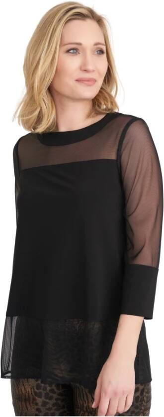 Joseph Ribkoff Losse blouse met gestileerde print Zwart Dames