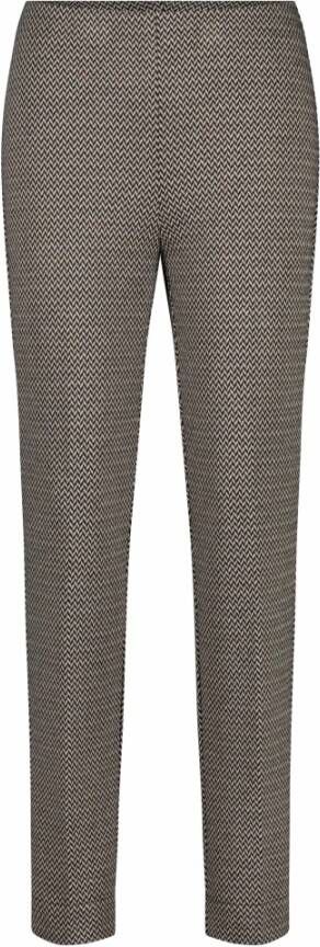 Joseph Ribkoff Gestreepte Slim-fit Broek met Hoge Taille Brown Dames