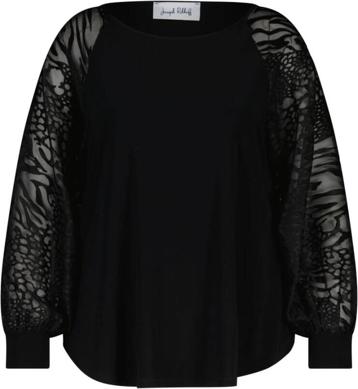 Joseph Ribkoff Stijlvolle Pofmouw Blouse Zwart Dames