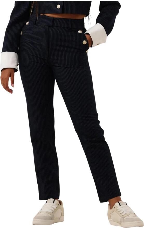 JOSH V SECILIA mid rise slim taillored pantalon donkerblauw - Foto 3