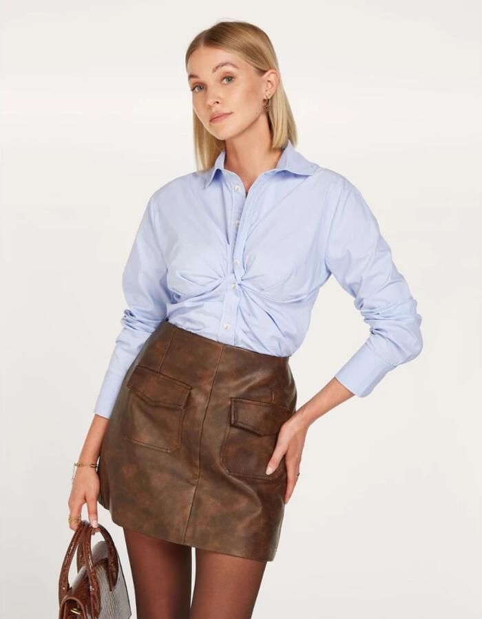 JOSH V SACHA slim fit blouse lichtblauw - Foto 9