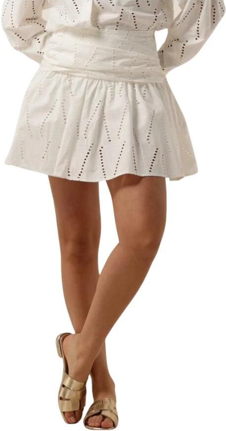 JOSH V mini rok Saar met volant gebroken wit - Foto 3