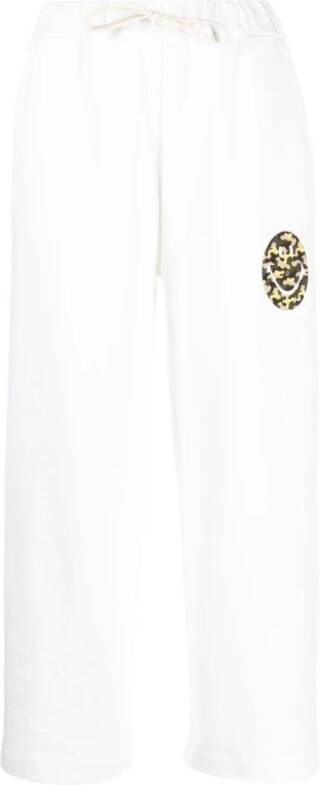 Joshua Sanders Witte Grafische Print Wijde Broek White Dames