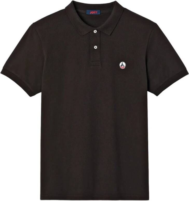 Jott Basis Organisch Katoenen Polo Shirt Zwart Heren