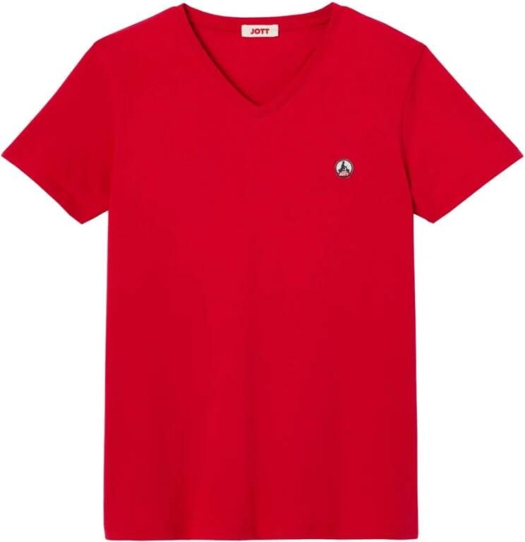 Jott Biologisch Katoenen Basic T-shirt Rode Collectie Rood Heren