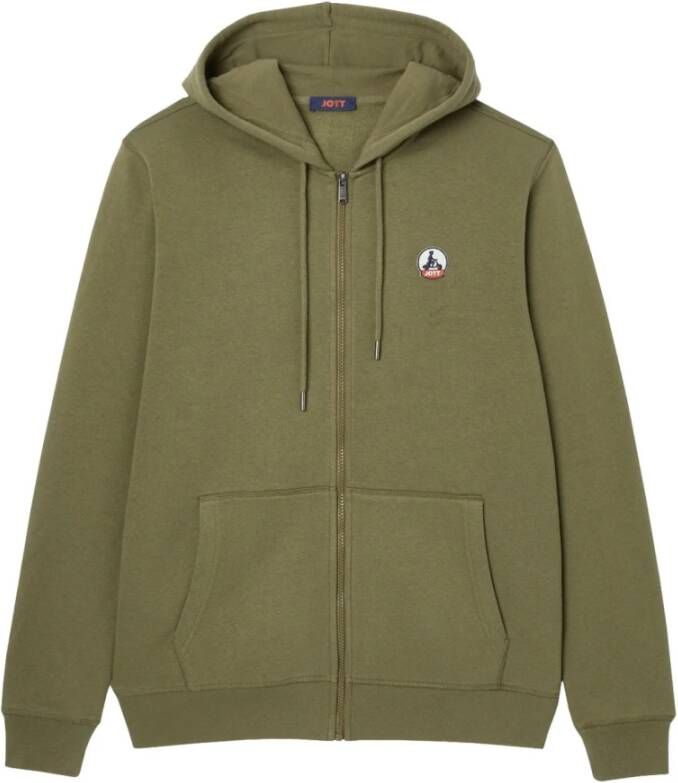 Jott Biologisch Katoenen Rits Hoodie Just Over the Top Groen Heren