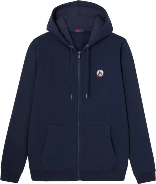 Jott Biologisch katoenen rits hoodie Net over de top Blauw Heren