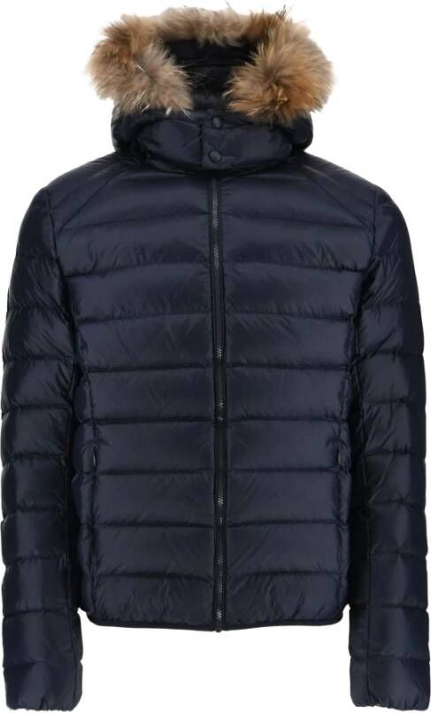 Jott Luxe Bontgevoerde Hoodie Jas Prestige Collectie Blue Heren