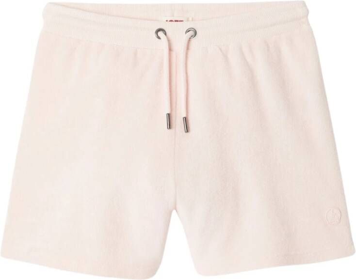 Jott Elegante roze katoenen shorts met elastische tailleband Roze Dames