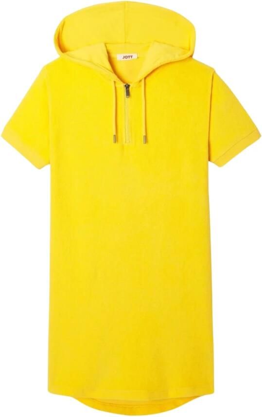 Jott Badjas met capuchon van badstof Geel Yellow Dames
