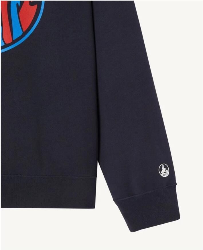 Jott Biologisch Katoenen Bedrukte Sweater Blauw Blue Heren - Foto 2