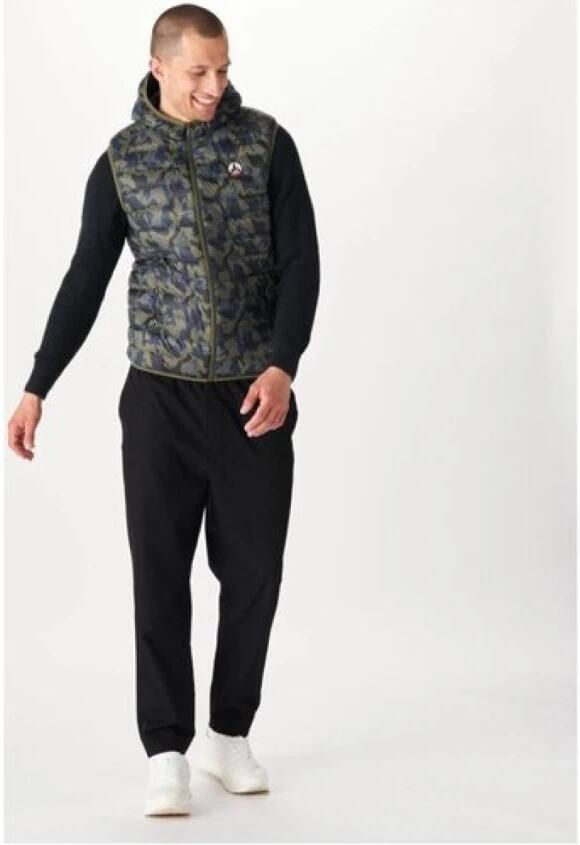 Jott Mouwloze Gewatteerde Jas met Capuchon Just Over the Top Green Heren - Foto 2