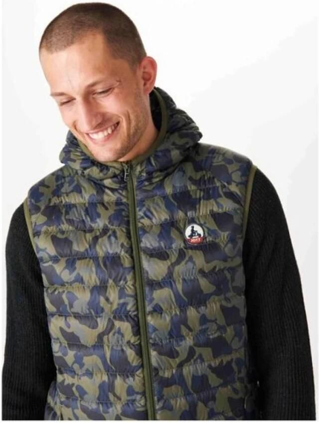 Jott Mouwloze Gewatteerde Jas met Capuchon Just Over the Top Green Heren