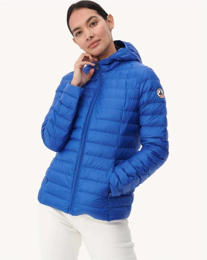 Jott Cloe Gewatteerde Jas met Capuchon Blijf Warm en Elegant Blauw Dames - Foto 3