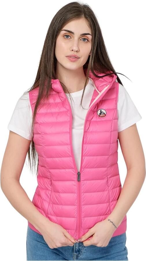Jott Mouwloos gewatteerd vest met capuchon Net over de top Pink Dames - Foto 2