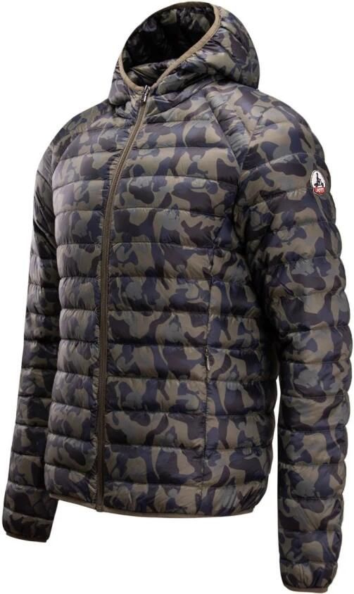 Jott Gedrukte gewatteerde jas Groen Capuchon Multicolor Heren - Foto 3