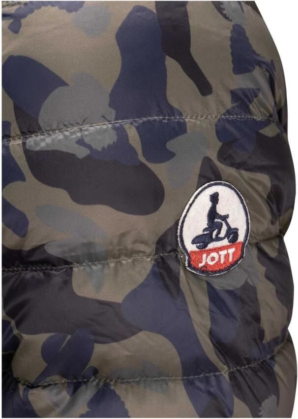 Jott Gedrukte gewatteerde jas Groen Capuchon Multicolor Heren - Foto 2